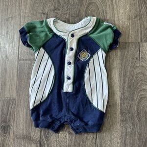 Vintage baseball style onesie